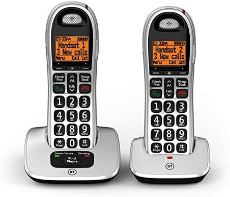 BT 4000 Big Button Advanced Call Blocker Home Phone, Twin Handset Pack