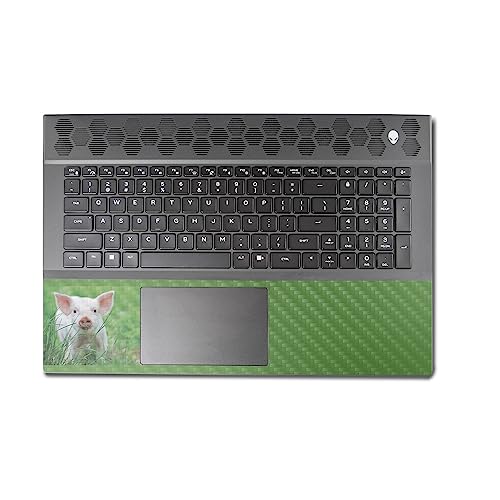 Image of MightySkins Carbon Fiber Skin Compatible with Alienware M18 R1 (2023) Full Wrap Kit - Piglet | Protective, Durable Textured Carbon Fiber Finish | Easy to Apply & Change Styles | Made in The USA