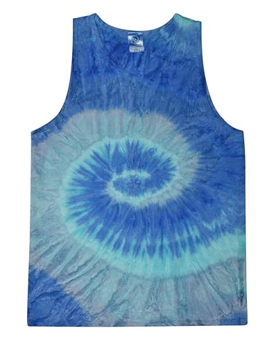 Colortone Unisex Tie Dye Tank Top, Blue Jerry, Small at Amazon