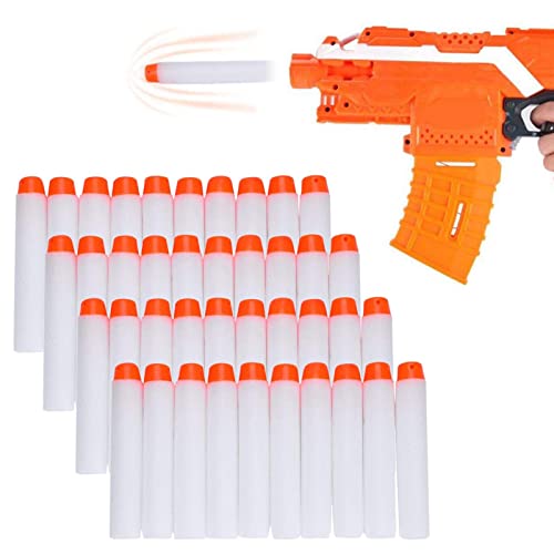 Rben 40 Stück Blaster-Nachfüllpfeile, Nachfüllkugeln für Elite-Kinderwaffen, Spielzeug aus weichem Schaumstoff, Blaster für Jungen, Partyartikel, universelles Dart-Munitionspaket, Fluoreszierendes Cover