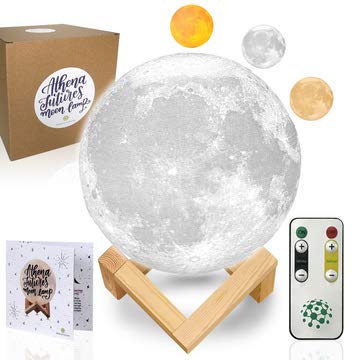 Moon Lamp with Timer and Wooden Stand