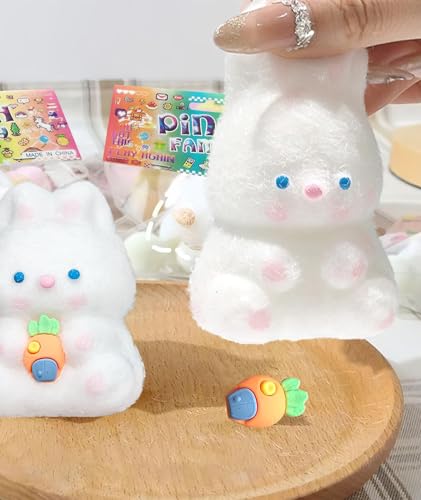 Image of Taba Squishy, Squishy Toys, Quishy Ball Cat Paw Squishy Cat Paw Funny Novelty Cute Animals Fidget Toy for Girls Boys Birthday Party Gifts Relaxation for Kids Teenage (2Pcs Rabbit)