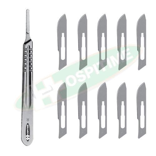 Hospitime Surgical Grade Blades #21-10pcs Sterile with #4 Scalpel Knife Handle for Biology Lab Anatomy, Practicing Cutting, Medical Student, Sculpting, Repairing (B0C7VH383L) Amazon Price History, Amazon Price Tracker