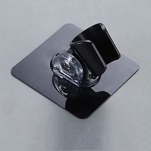 Image of ZIVIK Self Adhesive Handheld Shower Head Holder, Adjustable Bathroom Wall Mounted Bracket Holder, Drill-free Wall Hanging Shower Shelf Free Perforation Shower Head Stand (Black, 3)