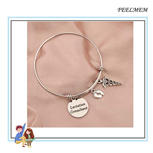 FEELMEM Lactation Consultant Gift Bangle IBCLC Breastfeeding Gift Lactation Nurse Consultant Breastfeeding Counselor Gift4