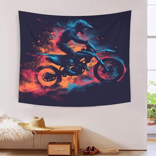 Tapisserie vélo hors route 3D pour style urbain dans le salon