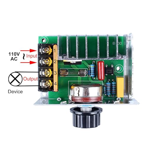 Controlador de velocidade do motor ajustável, dimmer de termostato - Controlador eletrônico de alto