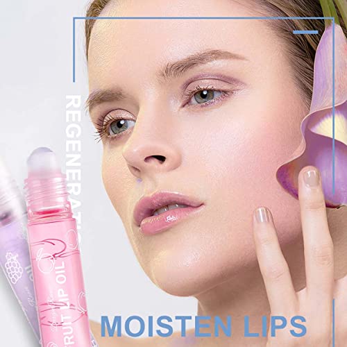 Prreal 6 PCS Fruit-Flavored Lip Gloss, Moisturized Fresh Lip Glaze,Transparent Colorless Moisturizing Lip Lotion Lip Plumper, Roll on Lip Gloss Balm, Liquid Lipstick Lip Oil for Lip Care - Image 8