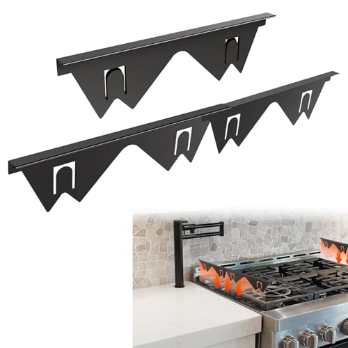 Stove Gap Cover 1 Pairs Stainless Steel Stove Gap Covers,13.8 To 27.5in Retractable Stainless Steel Stove Gap Covers,for Oven,Stovetop and Kitchen Appliances Countertop(black)