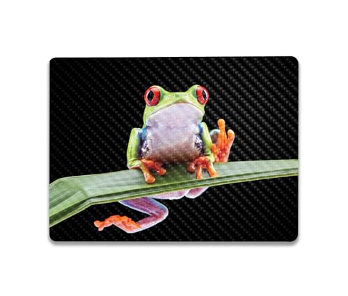Image of MightySkins Carbon Fiber Skin Compatible With Microsoft Surface Laptop Go 3 (2023) Full Wrap Kit - Hangin Tree Frog | Protective, Durable Textured Carbon Fiber Finish | Easy To Apply | Made in the USA