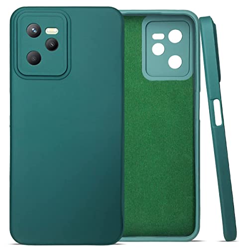 Image of Jkobi Back Cover Case for Realme Narzo 50A Prime (Inside Fiber Cloth | Smooth Matte Finish | Elegant Professional Look |Green)