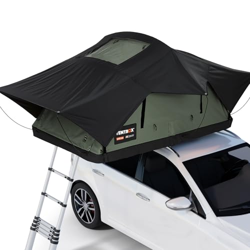 TentBox Lite - Tenda da tetto per auto - Tenda da tetto per auto TentBox, Campeggio in auto tutto l'anno - SI ADATTA ALLA MAGGIOR PARTE DELLE AUTO - Design premium a scomparsa, Montaggio in 30 secondi
