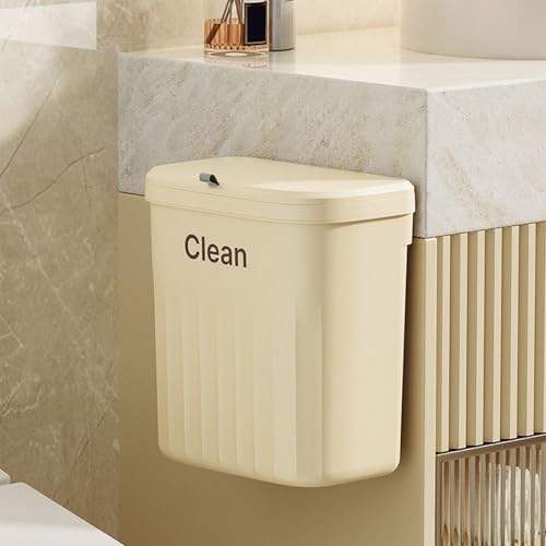 Caneca de basura cuadrada plástica con tapa blanca miniatura 6