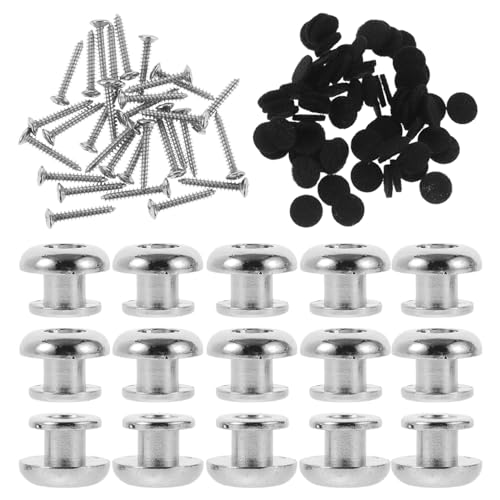 Toyvian Guitar Strap Lock Buttons Set 30pcs Acoustic Guitar Strap Buttons Black Guitar Strap Locks Felt Pads