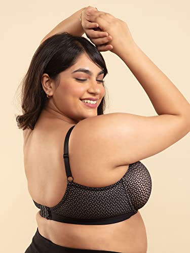 Image of NYKD Everyday Textured Lace Support Bra for Women Daily Use Non-Padded, Wired, Full Coverage Bra, NYB140