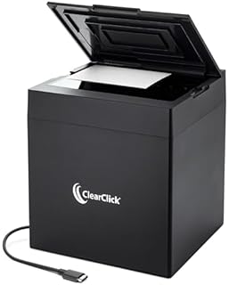 ClearClick InstaScan Photo Scanner - Scans Each Photo Virtually Instantly - Compatible with 4x6, 5x7, & Smaller Photos - No Drivers Required - USB-C Connection - Software Included - for PC & Mac