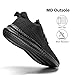 XKOWUO Mens Running Shoes Slip On Walking Sneakers Tennis Gym Shoes Casual Road Fashion Breathable Lightweight Workout Sport Black Size US 10