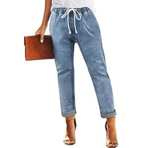 Damen Lässig High Waist Jeans Damen Jeans Stretch Damen Elastische Jeans Damen Straight Jeans