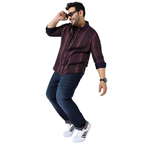 Image of Instafab Plus Men's Button Up Regular Fit Shirt for Casual Wear Modern Clothing Shirt Crafted with Regular Sleeve, Comfort Fit & High-Performance for Everyday Wear