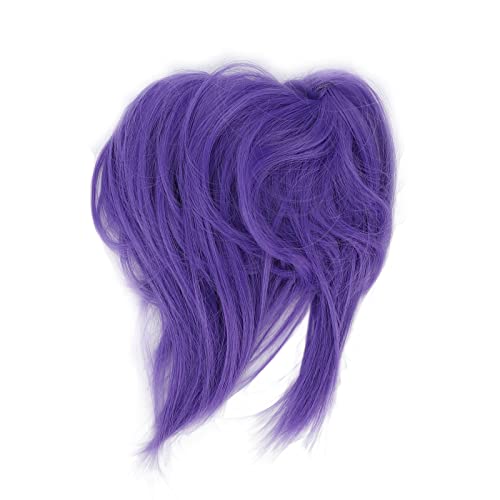 Sonew Ponytail Messy Bun Hairpiece, Women Girls Ponytail Hairpieces Accessories, Soft and Fluffy Hair Extension Bun (Purple)