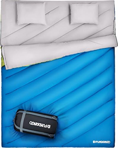 FUNDANGO Self-Inflating Sleeping Pad 2 Inch Thick Single Camping Pad Lightweight Foam Padding and Superior Insulation Great for Hiking & Camping(Gray)
