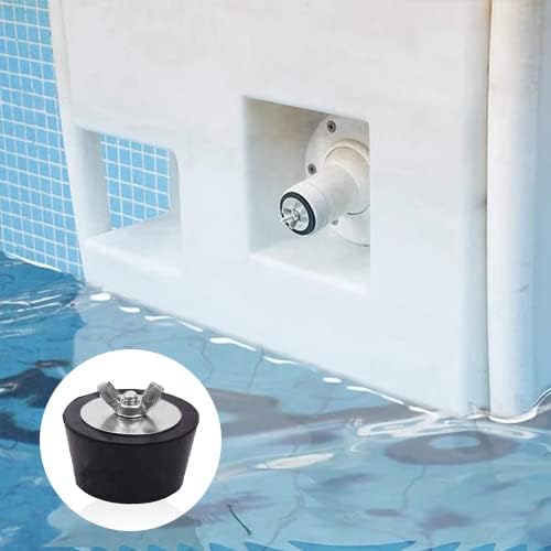 ZHOUSTOU Pack of 2 Winter Plugs Pool 2 Inches / 51 mm Inlet Nozzle Rubber Plugs with Stainless