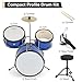 Drum Set for Beginners, 3-Piece Drums Set, Drum Sets with Bass Drum, 8