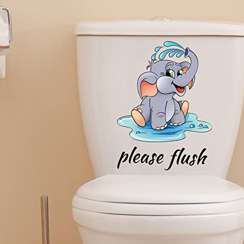 Vinilos adhesivos de vinilo para pared con elefante bebé adorable miniatura 4