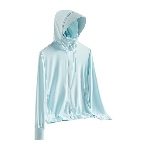 [ベストアンサー] UVカット パーカー UV 冷感 ライトブルー 4L 3XLサイズ レディース メンズ 長袖 ラッシュガード 遮光 コーディング UVパーカー メッシュ 通気口 指穴 サンバイザー 日焼け防止 大きいサイズ 吸汗速乾 紫外線対策 夏 暑さ対策