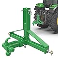 Green 3 Point Trailer Hitch with 2' Receiver and Ball, Tractor Mover Drawbar, Farm Equipment and Subcompact Trailer Hitch for Tractor Standard Category 1