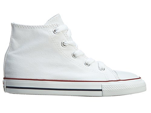Converse Kids' Chuck Taylor All Star Canvas High Top Sneaker Optical White, 8 Toddler2