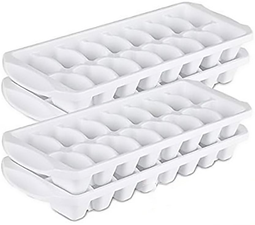 Bandejas para Hielo Blancas, Paquete con 4 Bandejas Apilables miniatura 1