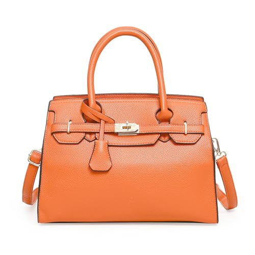 Maika Tasche Solvang – Große Clutch In Orange/Abendrot Zickzack, Handgedruckt Auf Baumwolle, Mit Wasserdichtem Futter, In USA Hergestellt