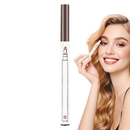 Lápiz de cejas resistente al agua – Lápiz de cejas microbblading | Lápiz de cejas duradero para el cuidado y la forma de las cejas, durabilidad duradera y 4 puntas