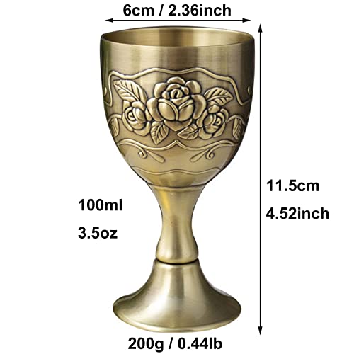 Taganov Chalice Big Gold Altar Chalice Brass Communion Cups Pure Copper 3.5 Oz For First Communion Decoration Gold Wine Glasses #TOP1