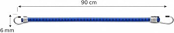 BAGAJ LASTİĞİ 3’LÜ SET 90 cm 6mm, Dolamaçlı Elastik Kordon, Çelik Kancalı, Yüksek Dayanımlı, Güvenli Yük Sabitleme İçin Profesyonel Kullanım