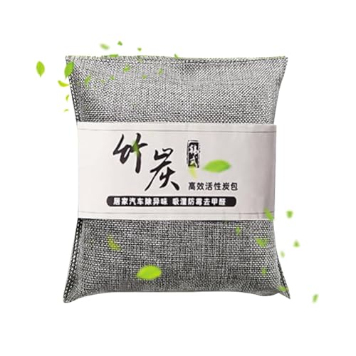 Bolsa de carbón de bambú - dormitorio, estudio, | 500 g de desodorante en coche con carbono activado, absorbente de humedad para el hogar, armario, aire fresco