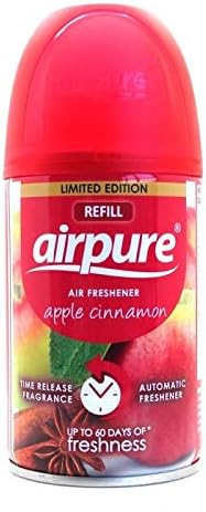 airpure Pure Air Automatic Air Freshener Machine with 2 Refills (Apple Cinnamon), Medium