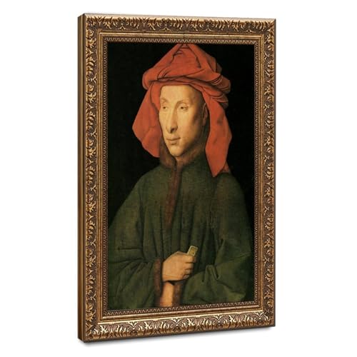Impression sur toile Portrait de Giovanni Arnolfini Jan Van Eyck cadre à suspendre 50x76