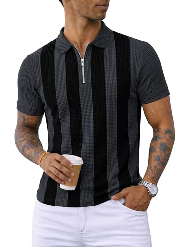 Image of Noble Monk Men's Regular Fit Polo Neck T-Shirt | Half Sleeve