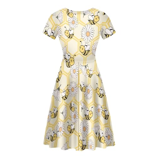 Image of Forchrinse Native Aztec Style Black White Geometric Women's Midi Dress Casual Long Dress Round Neck Swing Dress
