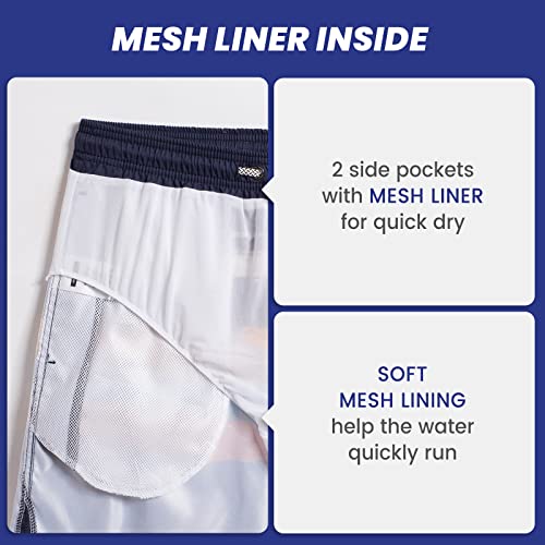 image for maamgic Mens Swim Trunks Quick Dry Swim Shorts with Mesh Lining Funny 