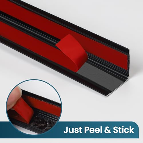 Image of 8PCS 48 inch Black Metal Corner Protector, L molding Tile Trim