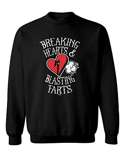 Tcombo Breaking Hearts & Blasting Farts - Funny Youth Fleece Crewneck Sweater