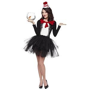 Spirit Halloween Adult Cat in the Hat Dr. Seuss Tutu Dress | OFFICIALLY LICENSED