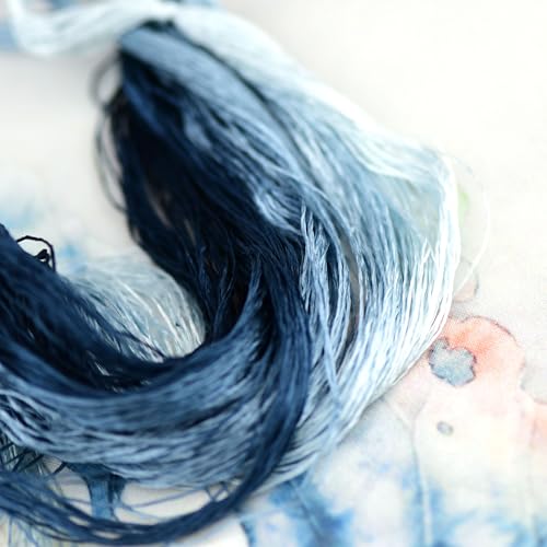 Image of Mulberry Silk Floss Embroidery Thread Floss-Cross Stitch Threads China Silk Woven Jewelry Threads DIY Sewing Kits (13)