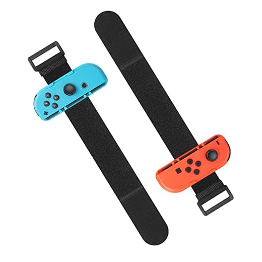 ZAONOOL Pulseiras para Just Dance 2023/2022/2021/2020 Switch e Zumba Burn It Up, alça de dança elástica ajustável compatível com controle de controle de controle OLED Joy Cons, pacote com 2 (azul e vermelho)