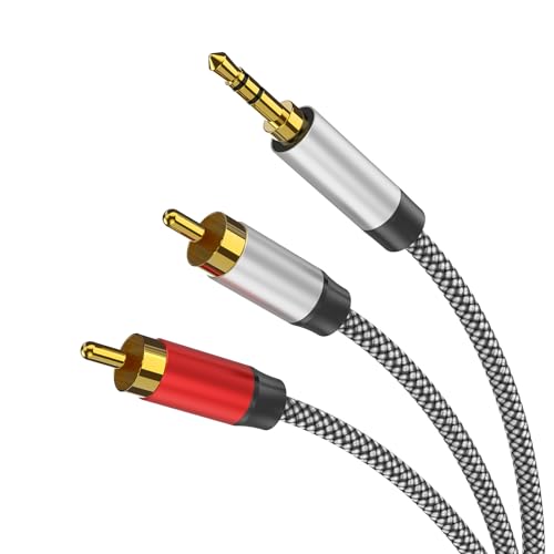 Image of 3.5mm to 2RCA Audio Cable10ft, Auxiliary Adapter, Stereo Splitter Cable,AUX RCA Y Cord for Smartphone,Speakers,Tablet,HDTV,MP3 Player