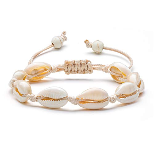 image for Fesciory Puka Shell Anklet for Women Summer Natural Cowrie Adjustable 