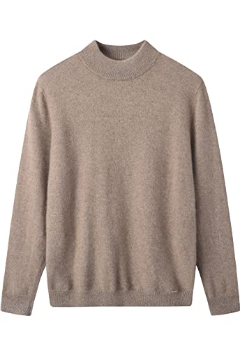 Pull col cheminée homme en cachemire uni ZHILI | Pull en maille élégant